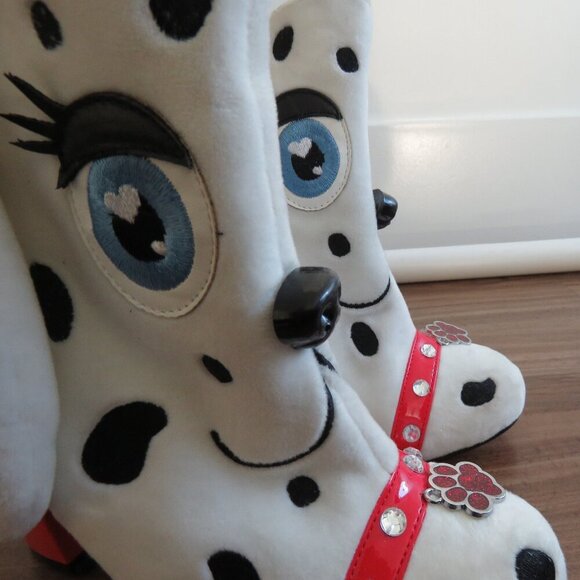 IRREGULAR CHOICE Dalmatian Pooch Perfect High Heel Boots Whimsy - Size US 5.5 - Picture 6 of 16